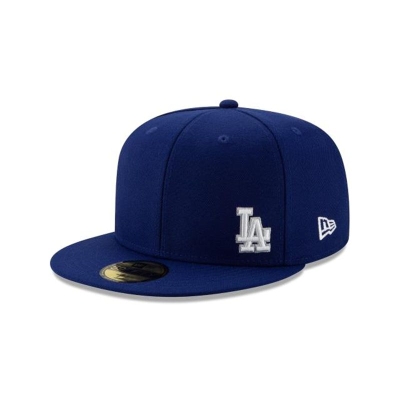 Blue Los Angeles Dodgers Hat - New Era MLB Flawless 59FIFTY Fitted Caps USA3592167